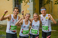 Sprintstaffelteam v.l. Matthias Reiner, Anna Simkovics, Laura Ramstein, Robert Merl